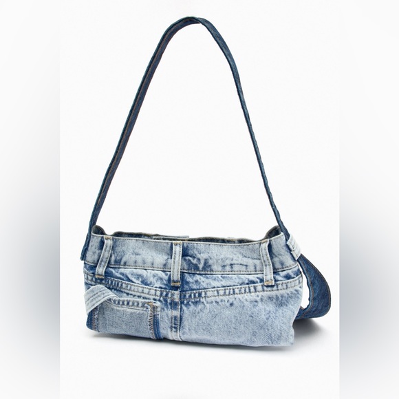 BLOGGERS FAV ZARA PATCHWORK DENIM SHOULDER BAG - Picture 9 of 10